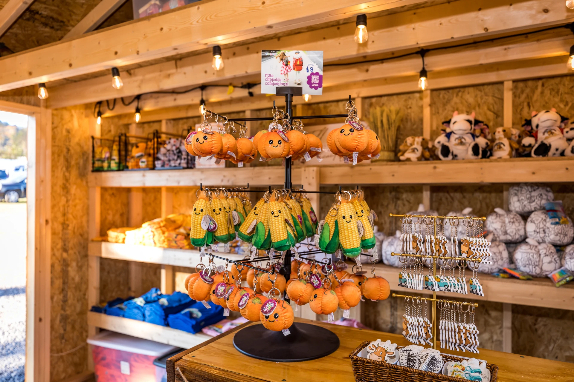 Cozy autumn craft shop with pumpkin decor and handmade gifts.